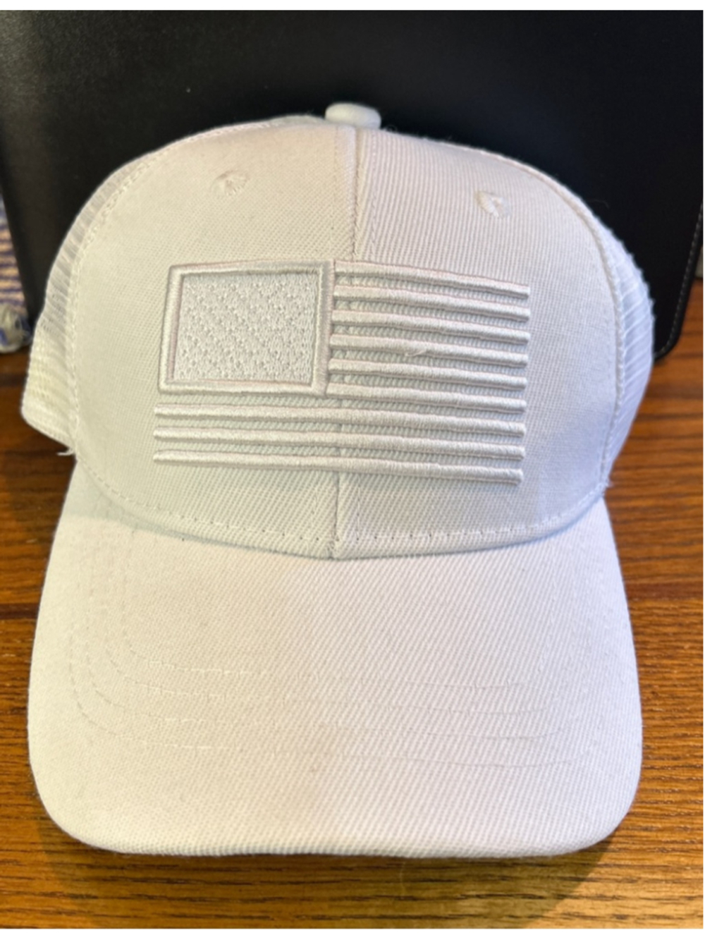 Men's Unbranded White American Flag Trucker Hat One Size